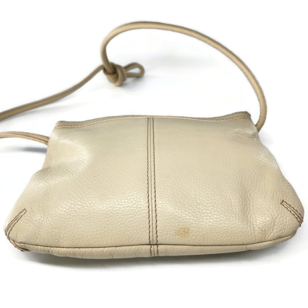 Tignanello Cream Tan Leather Outer Pouch Wallet Organizer Zip-Close Crossbody - Picture 3 of 12